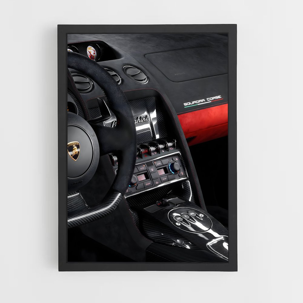 Poster GTR Intérieur – affiche Lamborghini (vue 2)